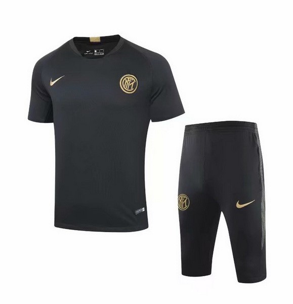 Camiseta de Entrenamiento Inter Milan Conjunto Completo 2019 2020 Negro Amarillo